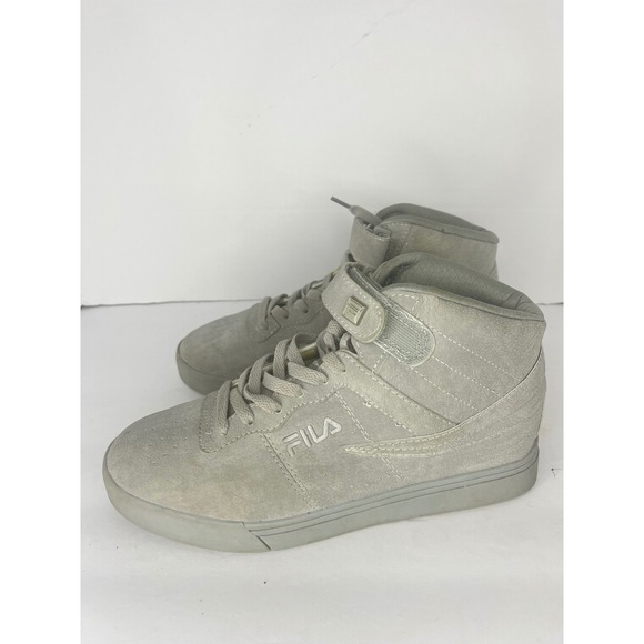 Fila Other - Fila High Top Sneakers Gray Silver Strap Lace Up Men's Size 8 Casual Shoes